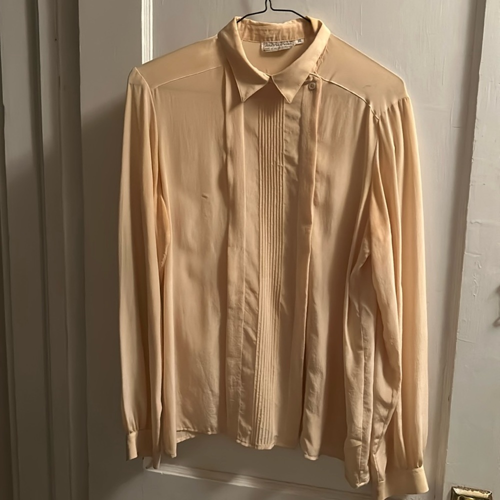 Cream silk blouse